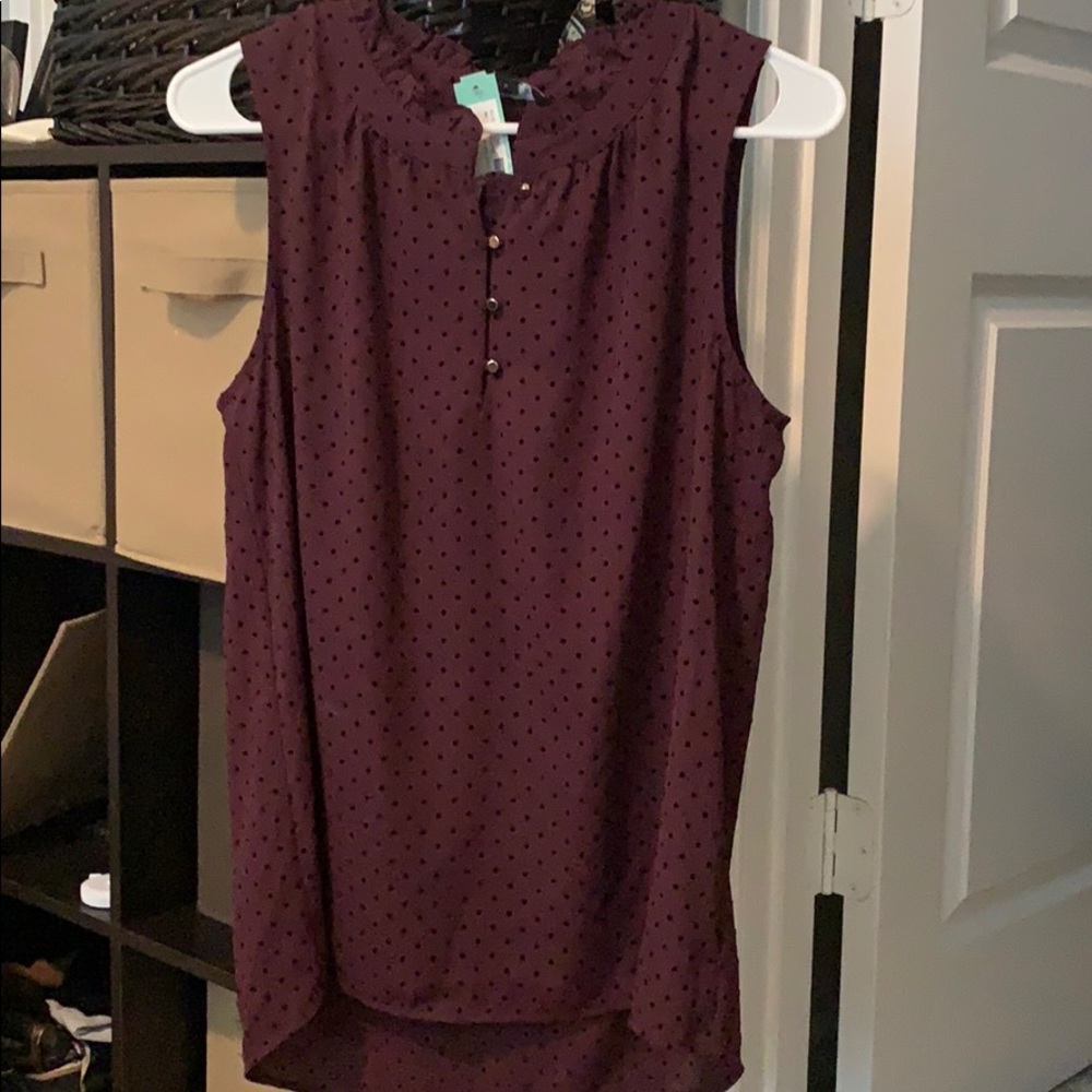 NWT, sleeveless blouse